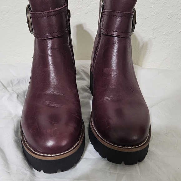 Blondo maroon low wedge winter boots size 7 - Picture 8 of 8